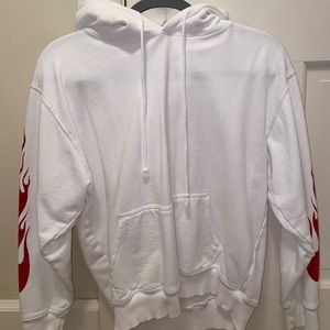John Galt Flame White Hoodie